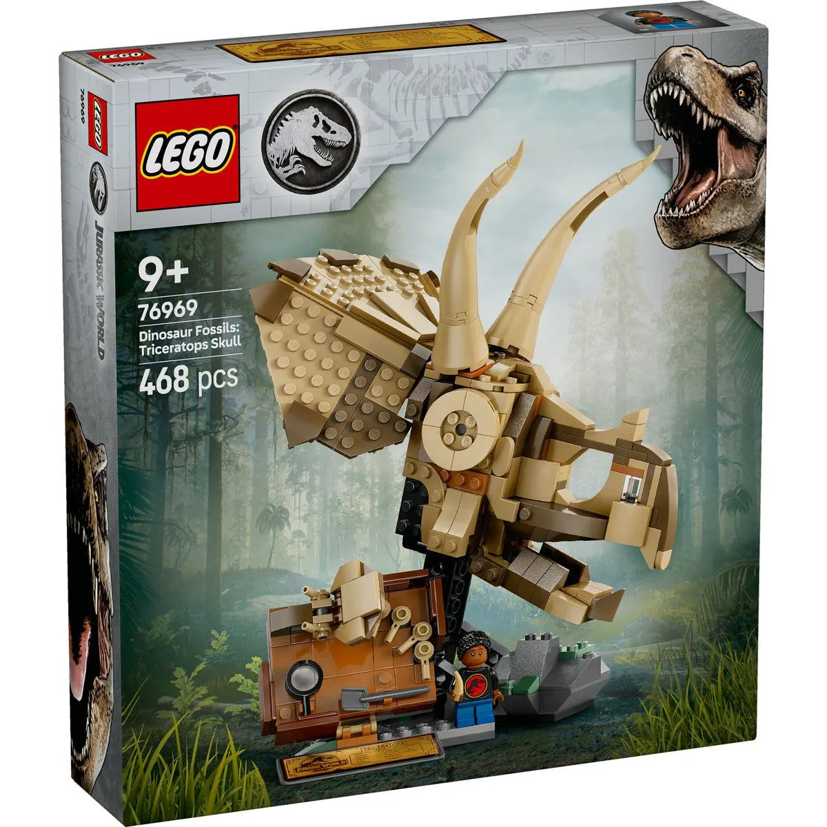 Lego jurassic world fosile de dinozaur craniu de triceratops 76969