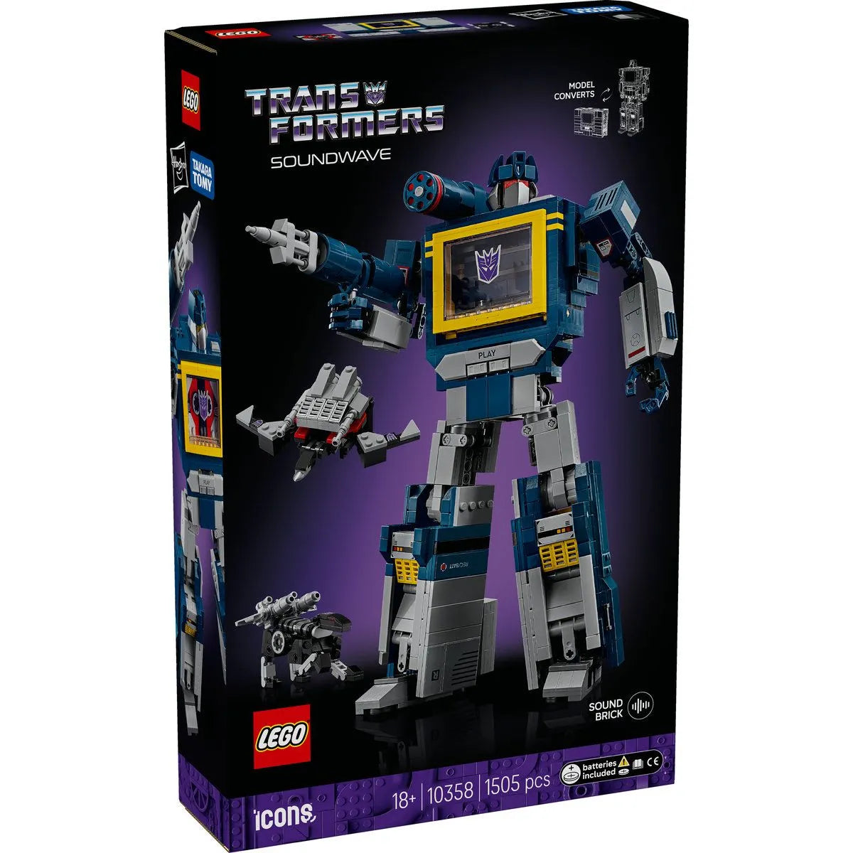 Lego icons transformers soundwave 10358