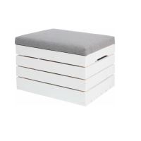 Ladă de depozitare pentru grădină, cu capac, alb–perfectă pentru organizarea și protejarea accesoriilor de exterior-Wisdom Store
