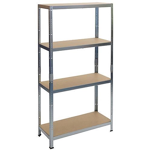 Raft depozitare, metalic, 4 polite, capacitate 175 kg, dimensiuni 90x40x180 cm, ideal pentru organizarea și stocarea eficientă a obiectelor-Wisdom Store
