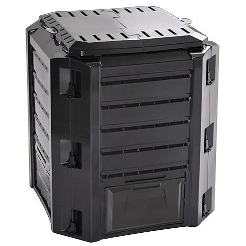 Compostor de grădină, 360 L, negru–ideal pentru transformarea deșeurilor organice în compost nutritiv-Wisdom Store