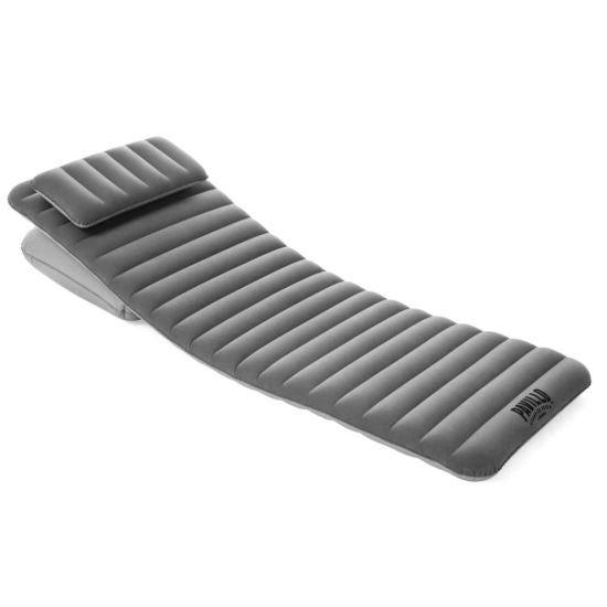 Saltea gonflabilă, gri, ideală pentru utilizare în camping, plajă sau acasă. Ușor de umflat și depozitat, oferă confort și portabilitate sporită-Wisdom Store
