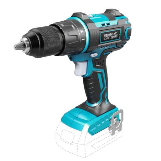 Mașină de găurit și înșurubat/bormașină, cu percuție, 18V Li-ion, fără perii, mandrină 13 mm, SAS+ALL, Dedra–ideală pentru lucrări versatile și puternice-Wisdom Store