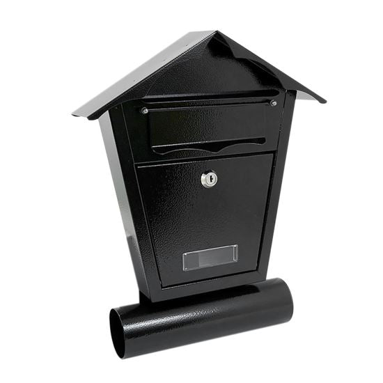 Cutie poștală, cu loc pentru ziar, negru, format B6, 29.5x7.5x37.5 cm, Damech – soluție elegantă și practică pentru corespondență-Wisdom Store