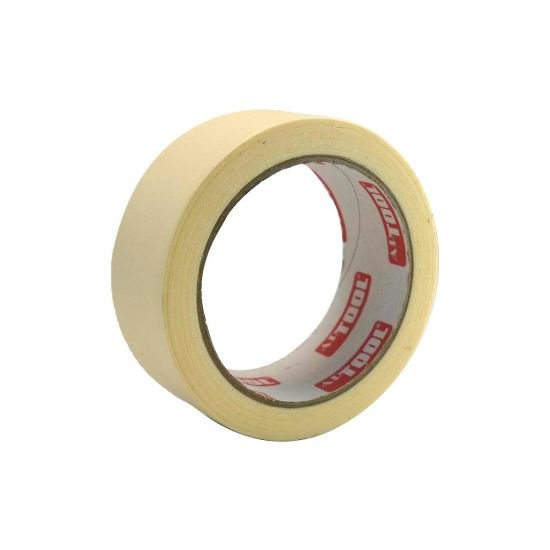 Bandă adezivă din hârtie pentru acoperire/mascare, 50mm x 50m – ideală pentru protecția suprafețelor în timpul vopsirii-Wisdom Store