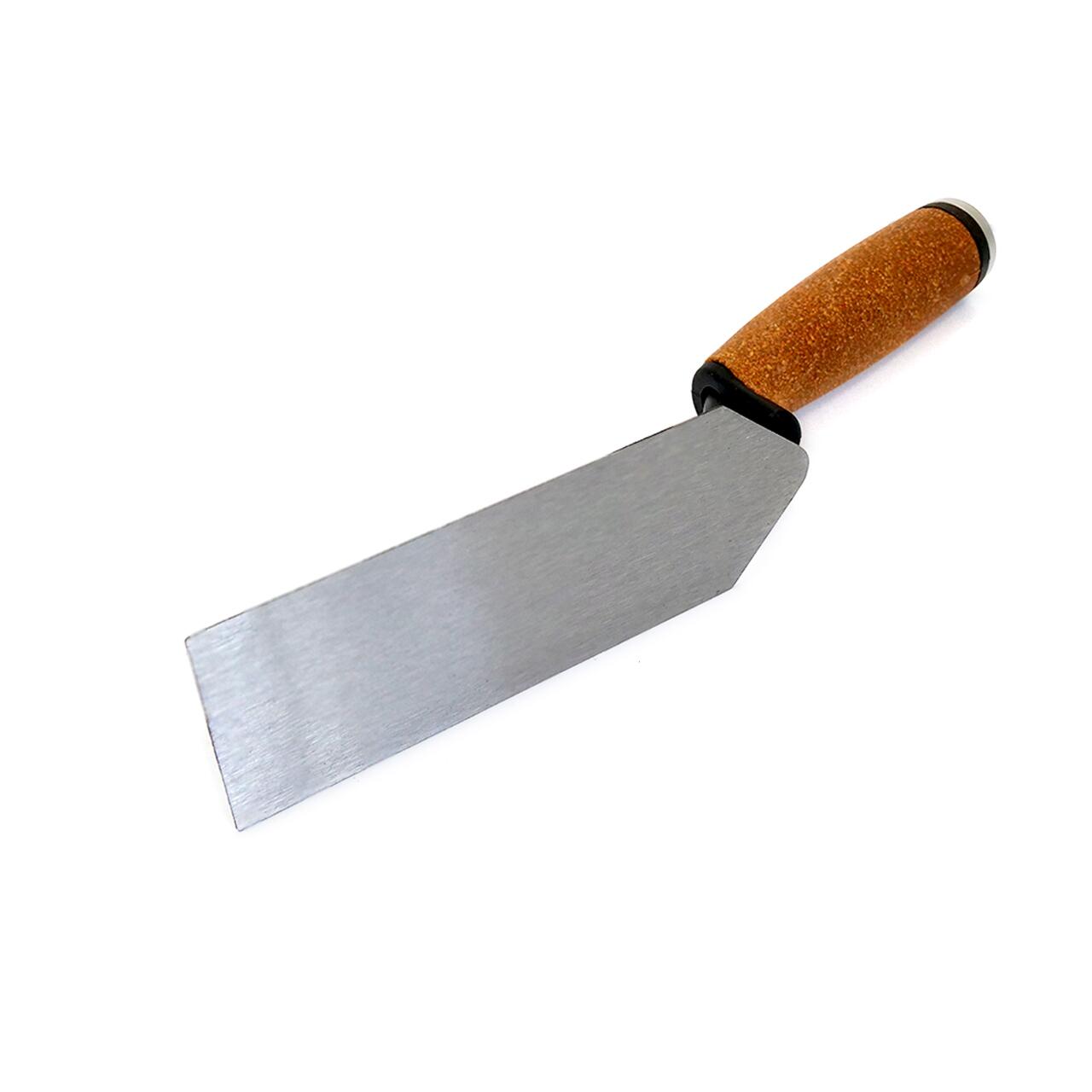Rozsdamentes acél simító, Olejnik, hosszú, 152 mm, parafa nyéllel