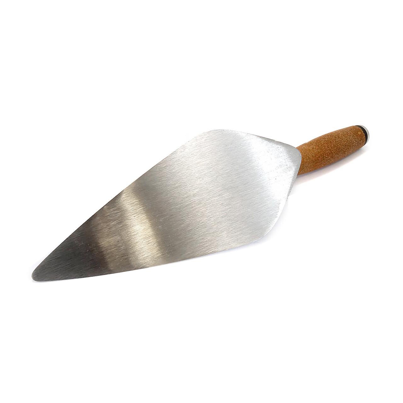 Rozsdamentes acél simító. Olejnik, éles, hosszú, 279 mm, parafa nyéllel