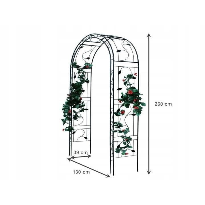Fém ív, pergola, kertbe, 130x39x260 cm