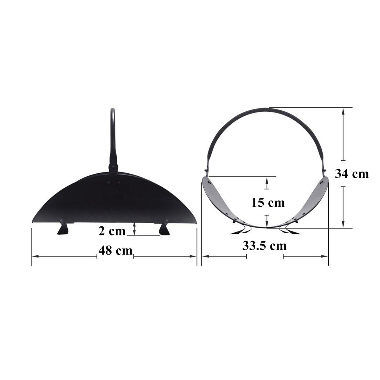 Fatároló polc kandallóhoz/kályhához, 48 cm