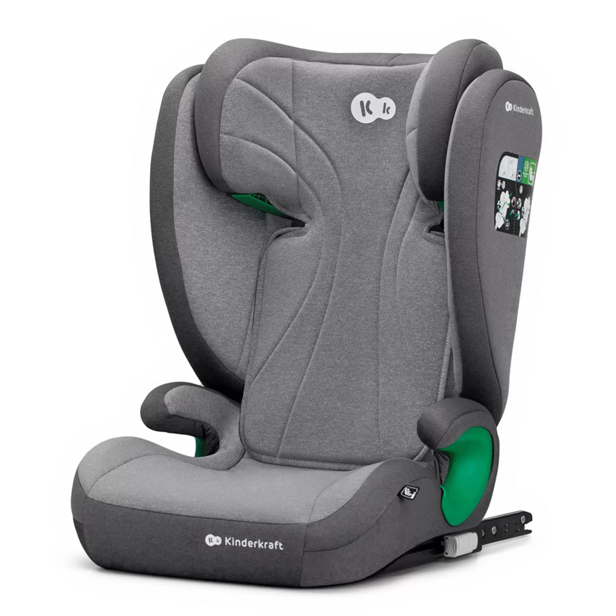 Scaun auto kinderkraft junior fix2 i-size, 100-150 cm, rocket grey