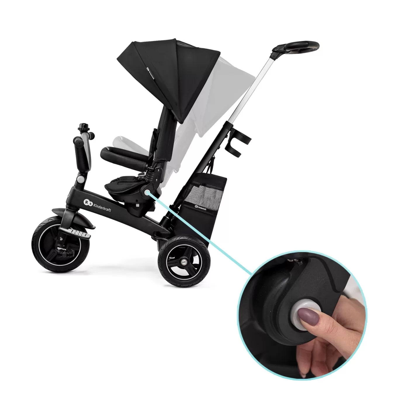 Kinderkraft easytwist tricikli, fekete