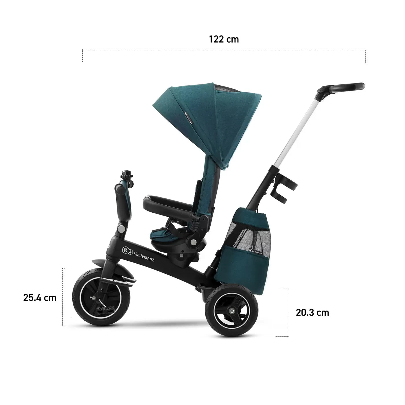 Kinderkraft easytwist tricikli, éjzöld