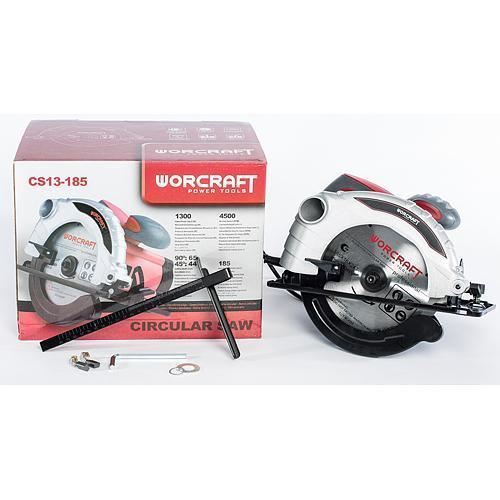 Fierastrau circular de mana, 1300 W, 185x16 mm, Worcraft
