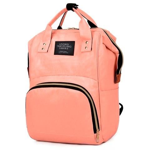 rucsac pentru mamici, bebelus, impermeabila, roz, 30 L, max 15 kg, 30x50 cm, Isotrade