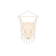 Hamac tip scaun, cu 2 perne, bej, max 100 kg, 100x130 cm