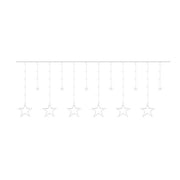 Instalatie luminoasa tip perdea, model stea mare, alb cald, 8 moduri iluminare, interior-exterior, IP44, 138 LED, 2.5 m