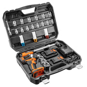 Masina de insurubat, cu impact, cu 2 acumulatori 2 Ah, incarcator 18 V Li-ion, accesorii, 200 Nm, 1/2", NEO