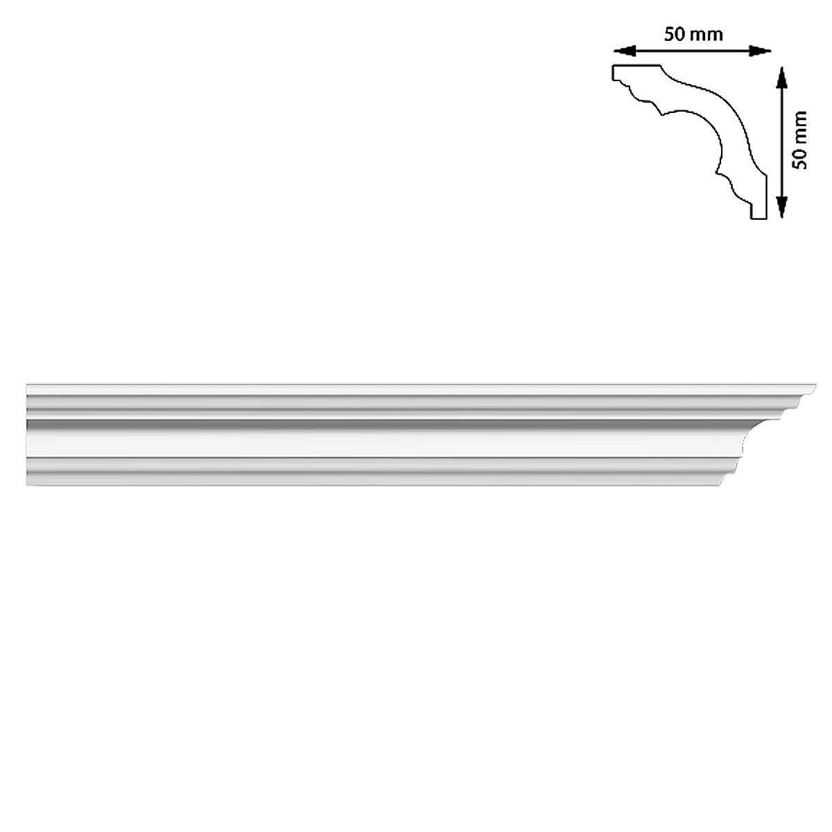 Set 62 buc. Bagheta colturi, 50x50 mm, 2 m