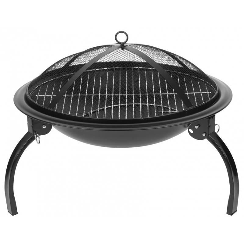 Gratar gradina, grill rotund, metal, 54x25 cm, Homefire BBQ