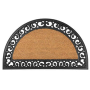 Covoras intrare, semirotund, guma, 75x45 cm, Ornament