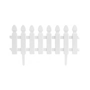 Gard de gradina decorativ, plastic, alb, set 4 buc, 50x30 cm