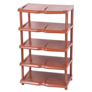 Suport depozitat incaltaminte, 5 polite, plastic, maro, 48x30.5x86 cm, Strend Pro​​​​​​​