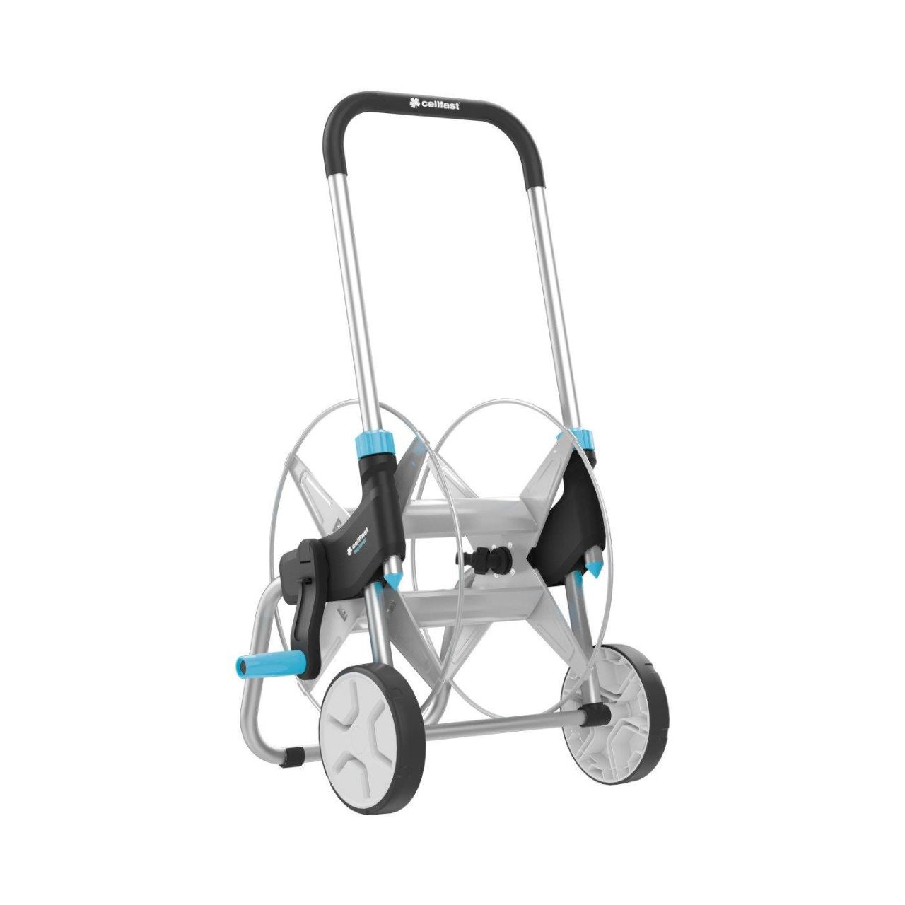 Carucior pentru furtun gradina, metalic, 1/2"-60 m, 3/4"-30 m, Cellfast Explorer