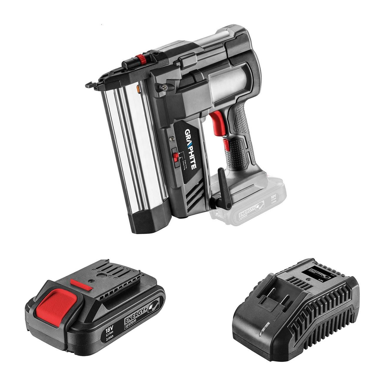Capsator 2 in 1, cu acumulator 2 Ah, incarcator 18V Li-ion, GA18, Graphite Energy