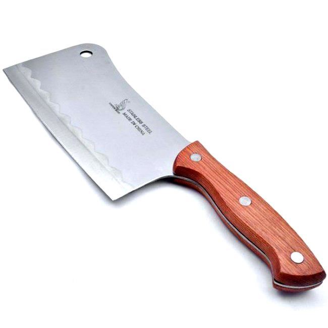 Barda/satar inox, maner lemn, 36 cm, Perfect Home 