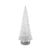 Decoratiune Craciun, brad luminos, LED multicolor, PE, 3xAAA, 10.5x30 cm