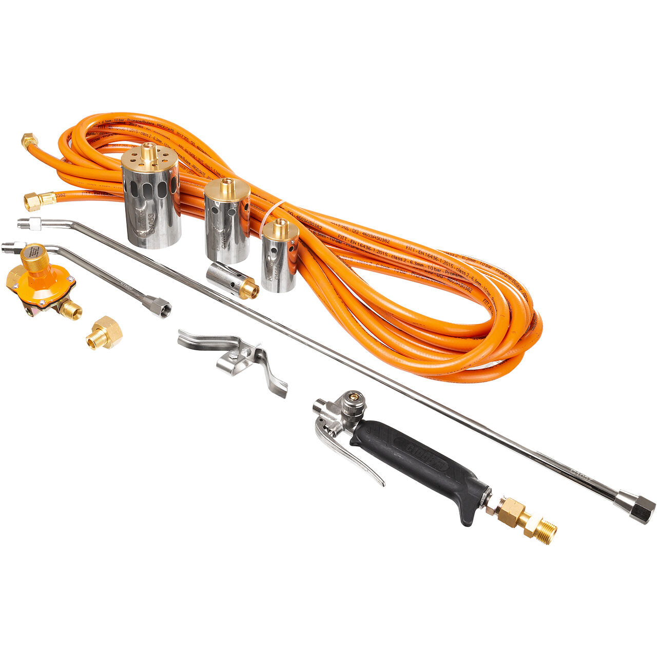 Arzator gaz, cu furtun 10 m, 4 duze 20/38/50/63 mm, Richmann Exclusive