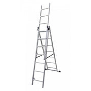 Scara aluminiu, 3 tronsoane, 7 trepte, max 150 kg, 4.23 m, Drabest