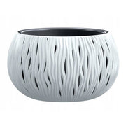 Ghiveci decorativ de flori, rotund, alb, 37x21.8 cm, Sandy Bowl 