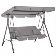 Balansoar gradina, 3 locuri, gri deschis, 170x110x150 cm, Luna 