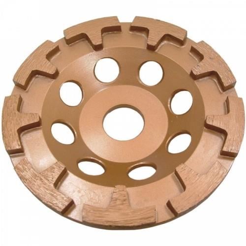 Disc diamantat premium, beton-caramida, slefuire uscata, segmenti "T", 115 mm, Dedra