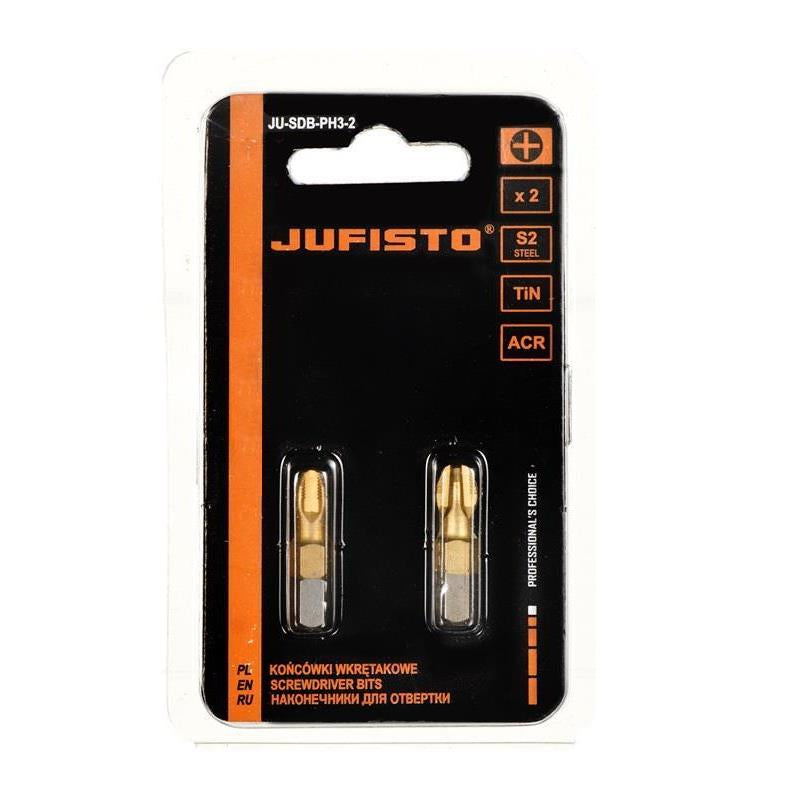 Set varfuri, biti, PZ3, 1/4 ", 2 buc, PZ3x25 mm, Jufisto