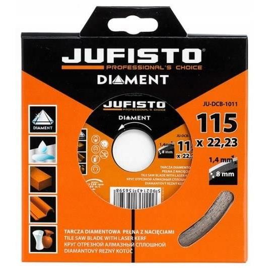 Disc diamantat continuu subtire, 115x1.4 mm, Jufisto 