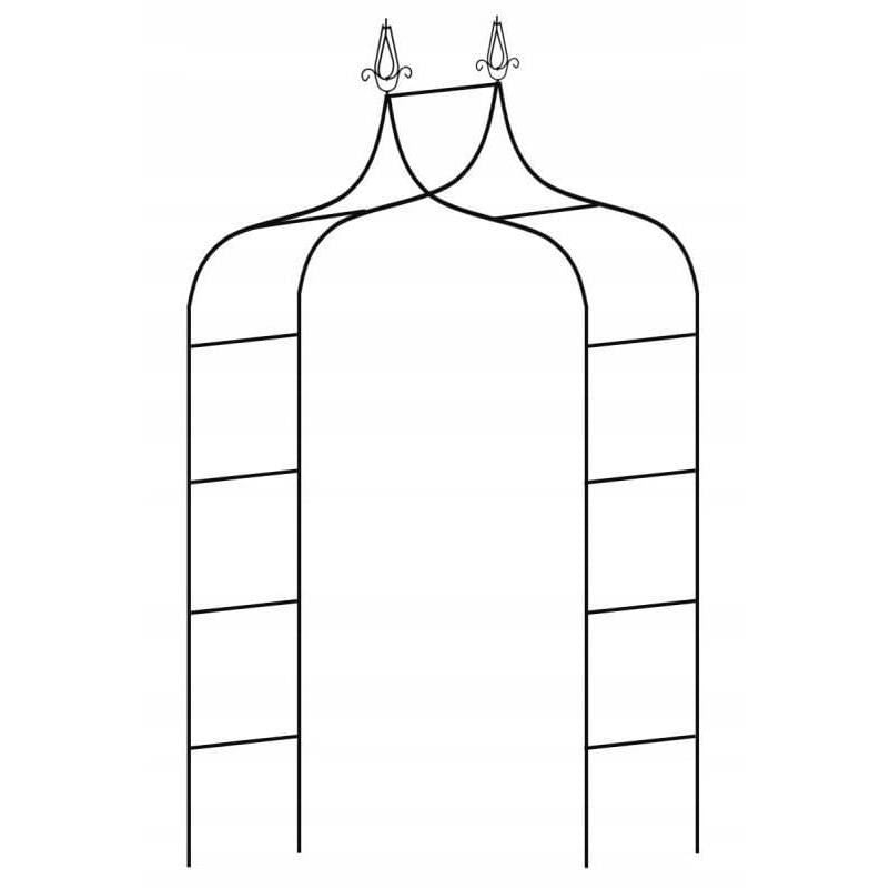 Arcada metalica, pergola, pentru gradina, ascutita, 150x37x240 cm 