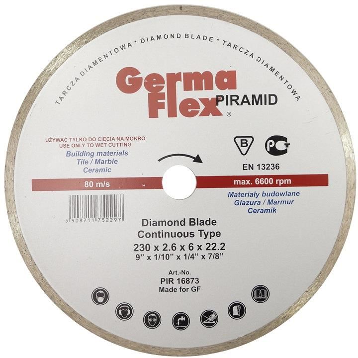 Disc diamantat, placi ceramice, taiere umeda, 230 mm/22.2 mm 