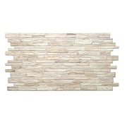 Panou decorativ, PVC, model piatra 3D, nuante crem, 96x48.5 cm 