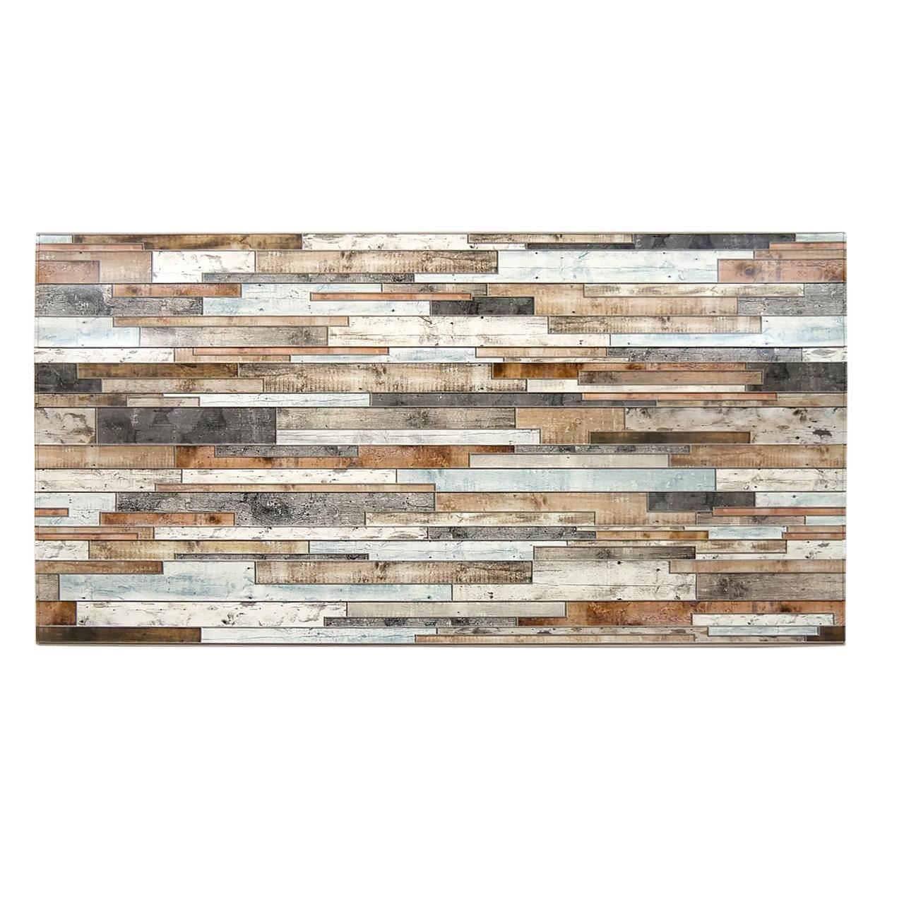 Panou decorativ, PVC, model piatra 3D, nuante maro si negru, 96x48.5cm 