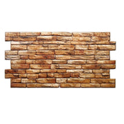 Panou decorativ, PVC, model piatra 3D, nuante maro, 96x48.5cm 