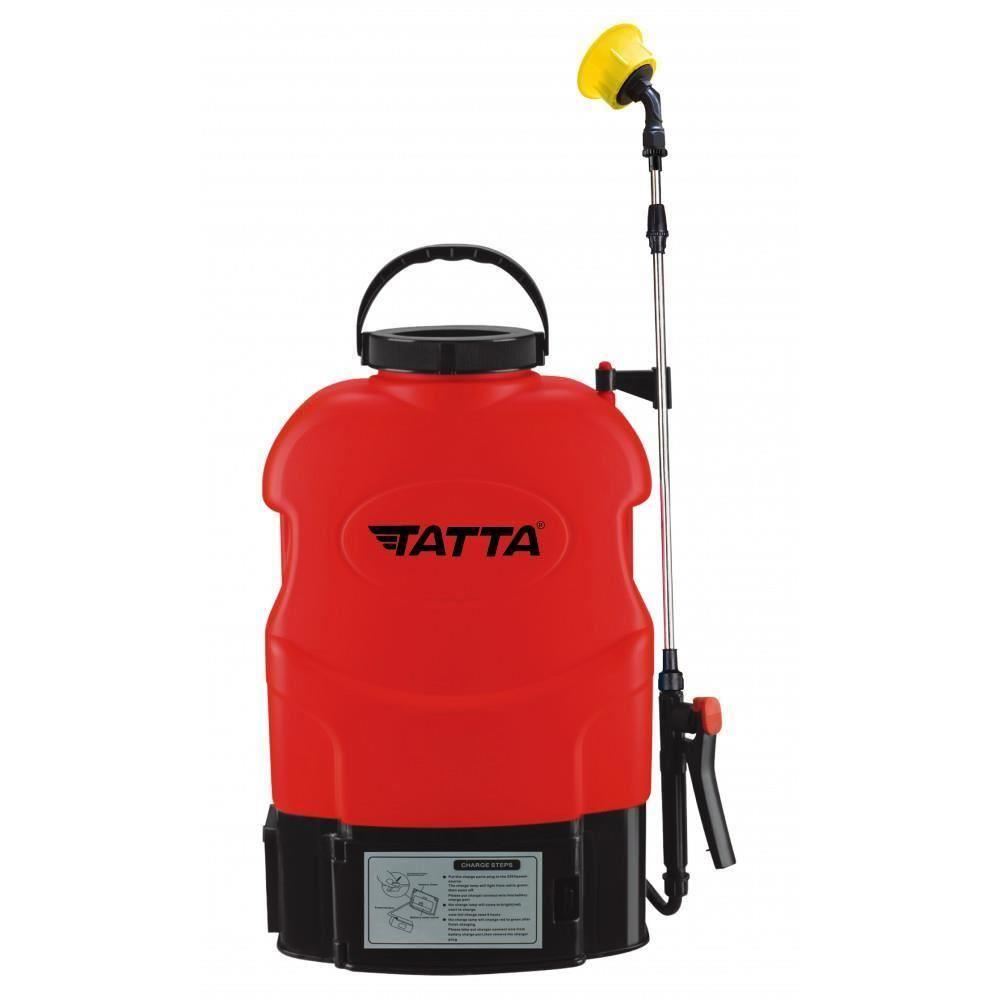 Pulverizator gradina, pompa de stropit, vermorel, electric, pentru spate, cu acumulator 12V 8 Ah, incarcator 1A, rosu, 20 L, Tatta