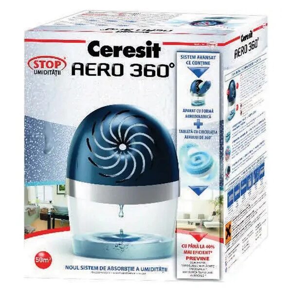 Dezumidificator absorbant umiditate Aero 360, 450g, CERESIT