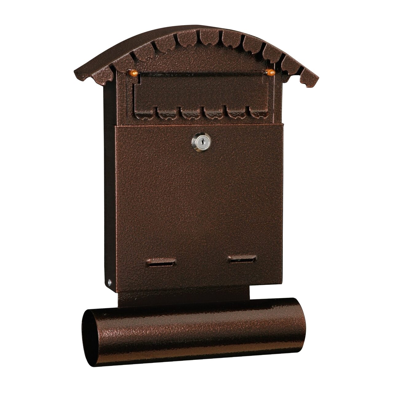 Cutie postala, Damech cu loc pentru ziar, maro, format B6, 24.5x7x36.5 cm