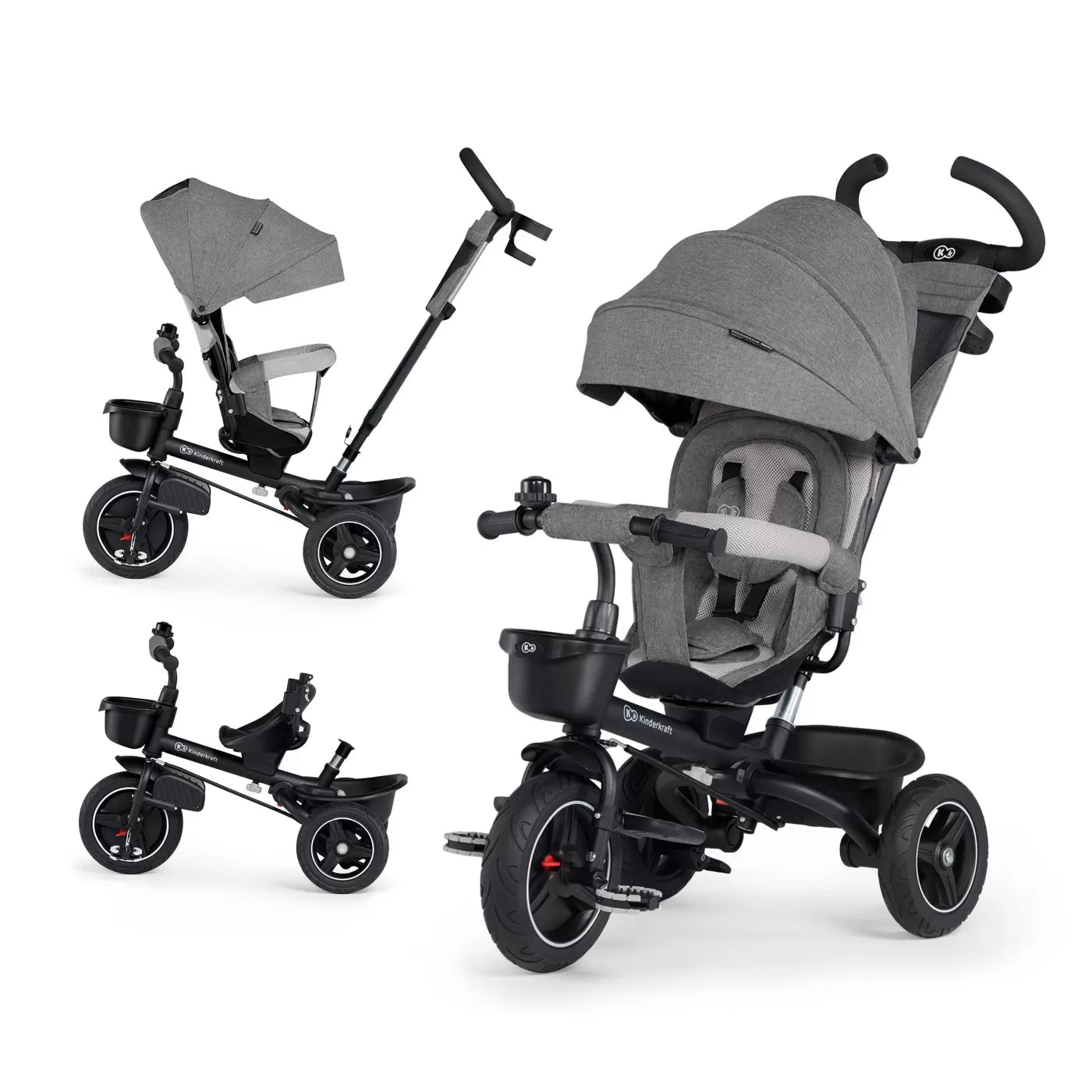 Tricicleta kinderkraft spinstep, grey