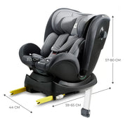 Scaun auto i-size, 40-125 cm, kinderkraft xrider, grey
