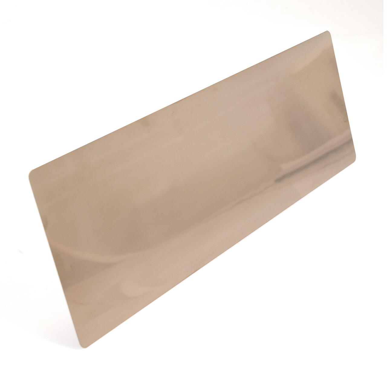 Gletiera inox, intarita, Olejnik, SuperFlex, maner piele naturala, 0.3 mm, 305x100 mm