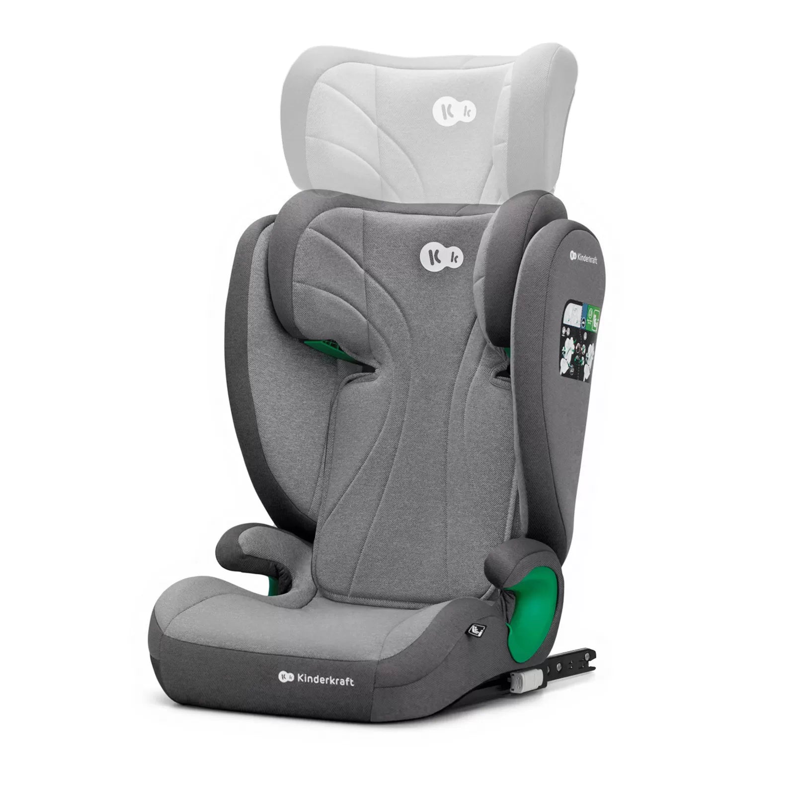Scaun auto kinderkraft junior fix2 i-size, 100-150 cm, rocket grey