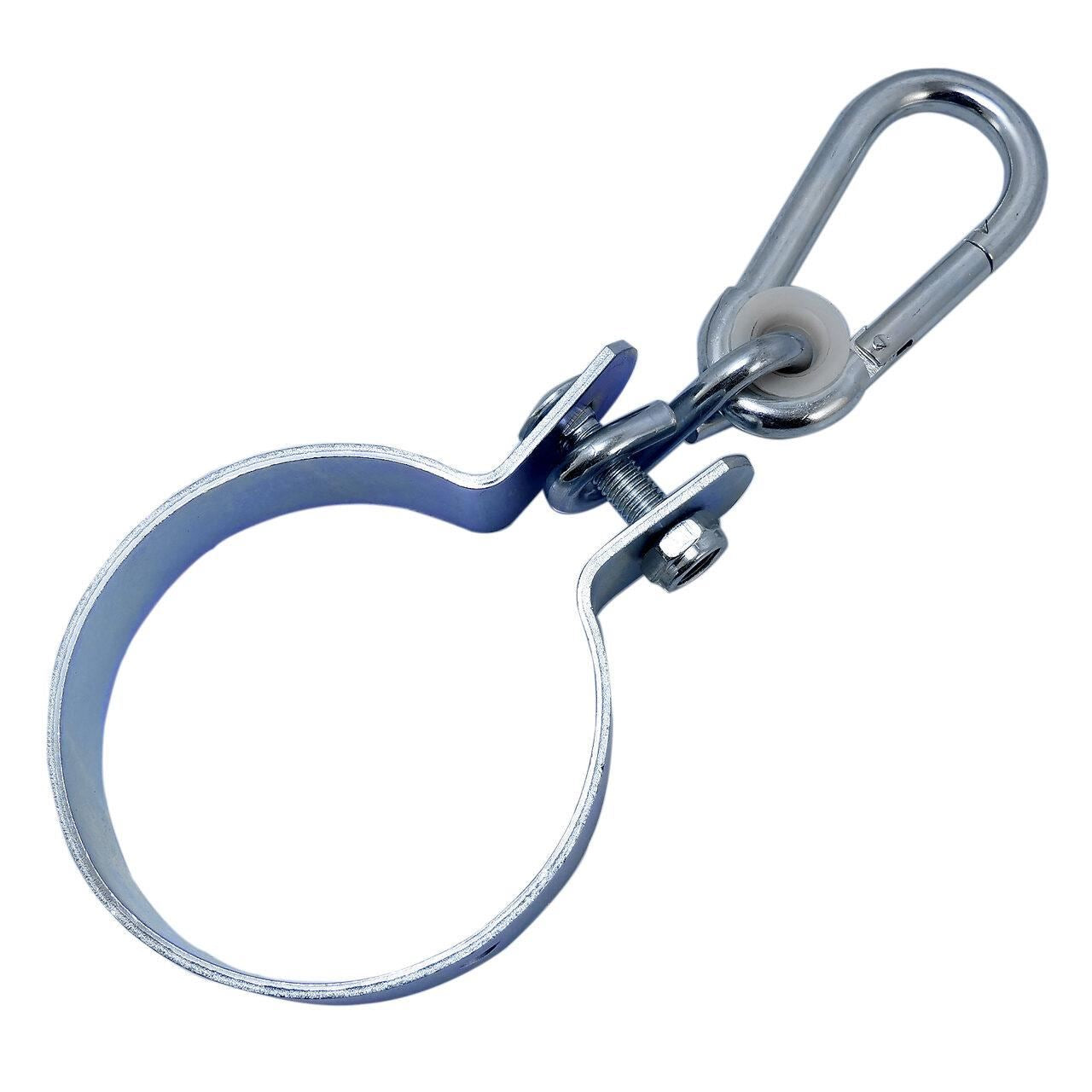 Lengőkarabiner, kerek szorítórendszerrel, 100 mm